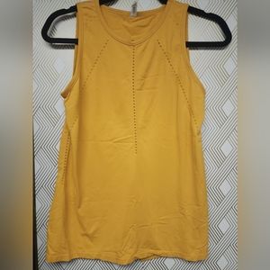 Athleta size small tank breezy back yellow/mustard color